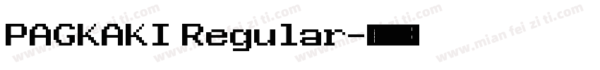 PAGKAKI Regular字体转换